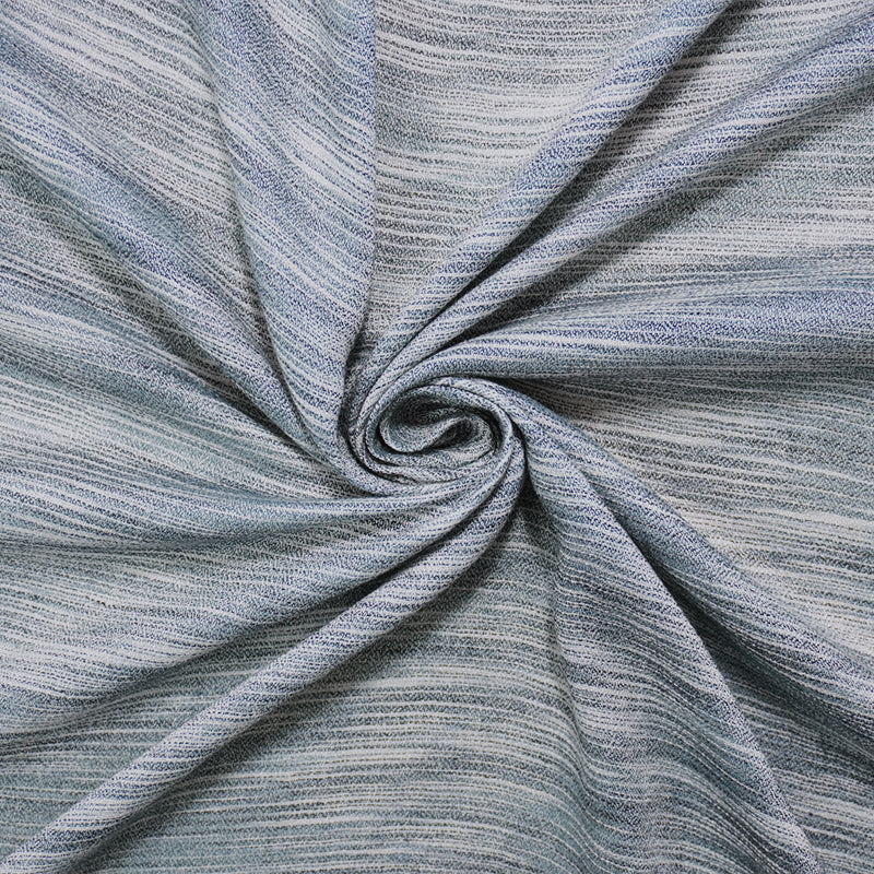 Gray-White Rayon Slub Printed Dobby Woven Fabric