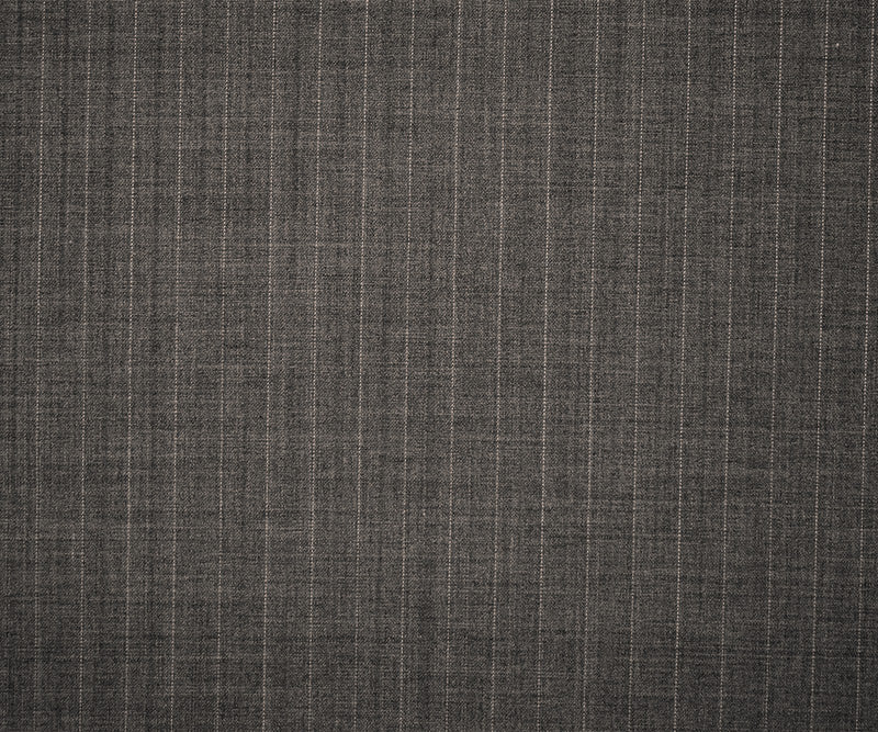 Gray-White Wool Poly Stripe Woven Shirting Fabric - Image 4