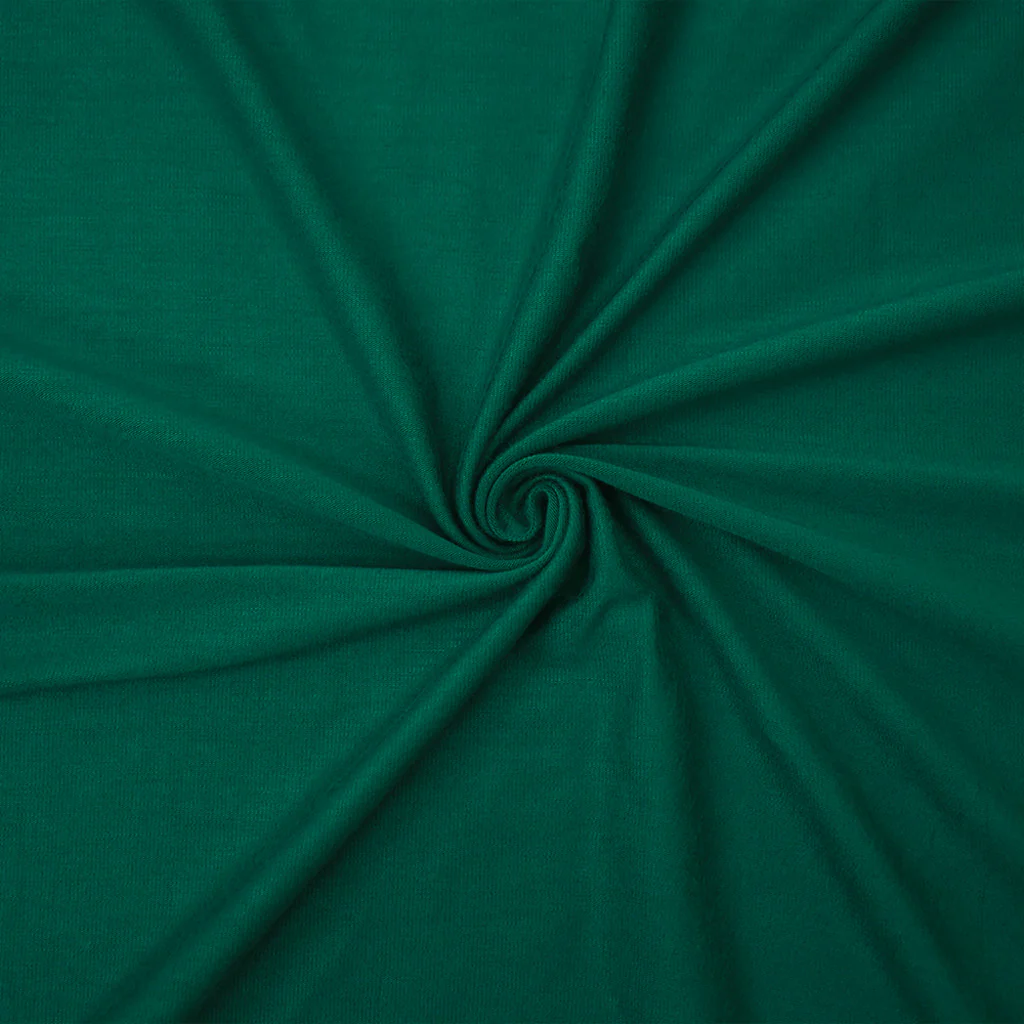 Green Bamboo Solid Stretch Jersey Knit Fabric