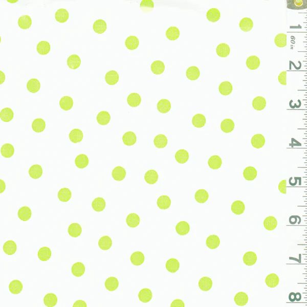 Green Dot Oilcloth Roll Fabric