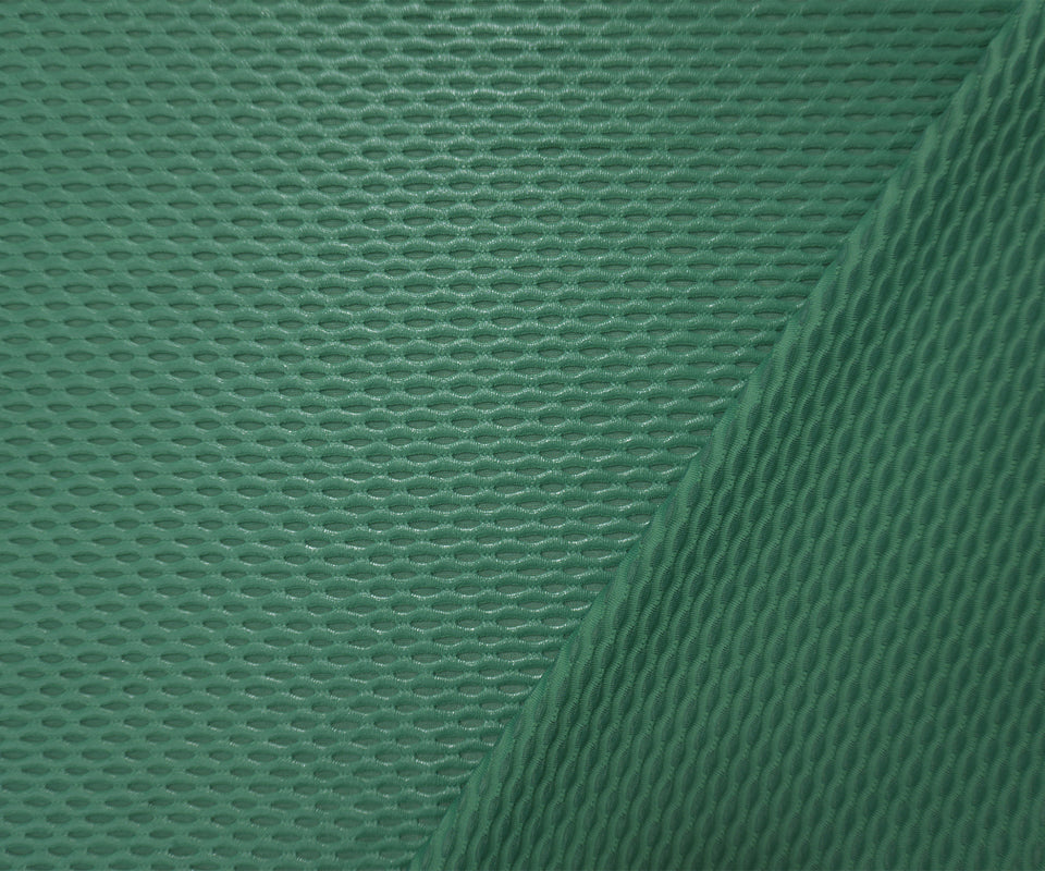 Green Famous Maker Nylon Spandex 3D Mesh Knit Yoga Fabric - Image 2