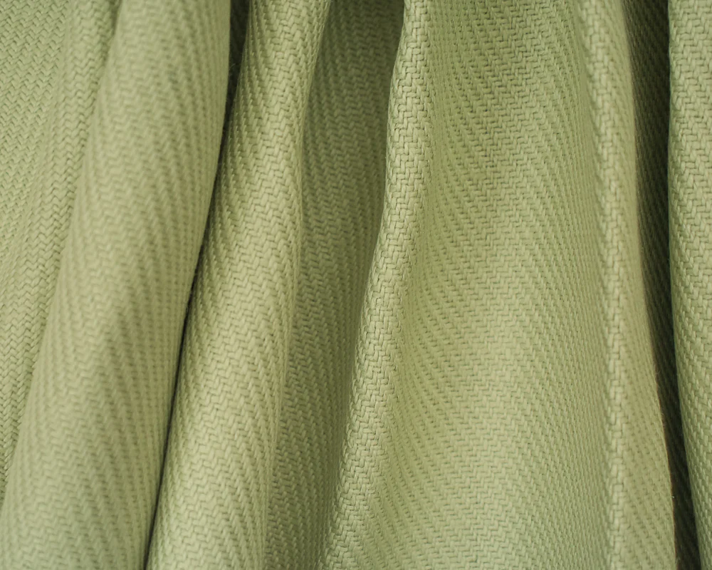 Green Moygashel Twill Irish Linen Solid Woven Home Decorating Fabric - Image 2