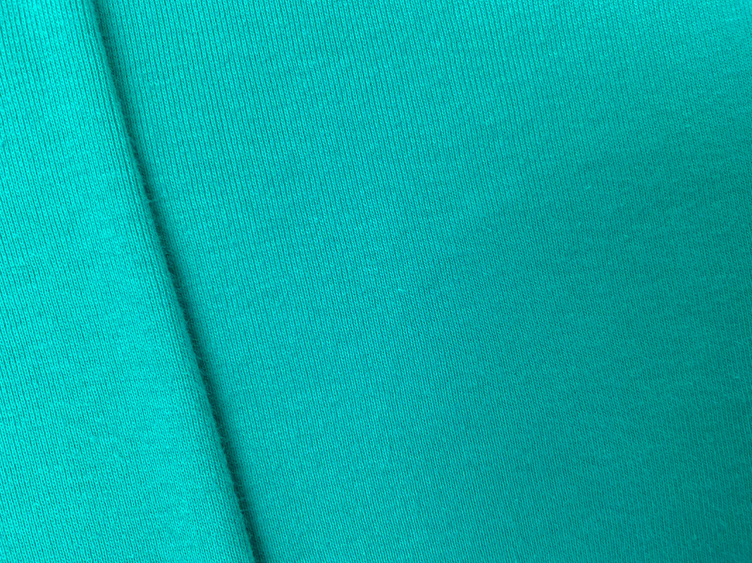 Green Organic Cotton Solid 1X1 Rib Knit Fabric - Image 2
