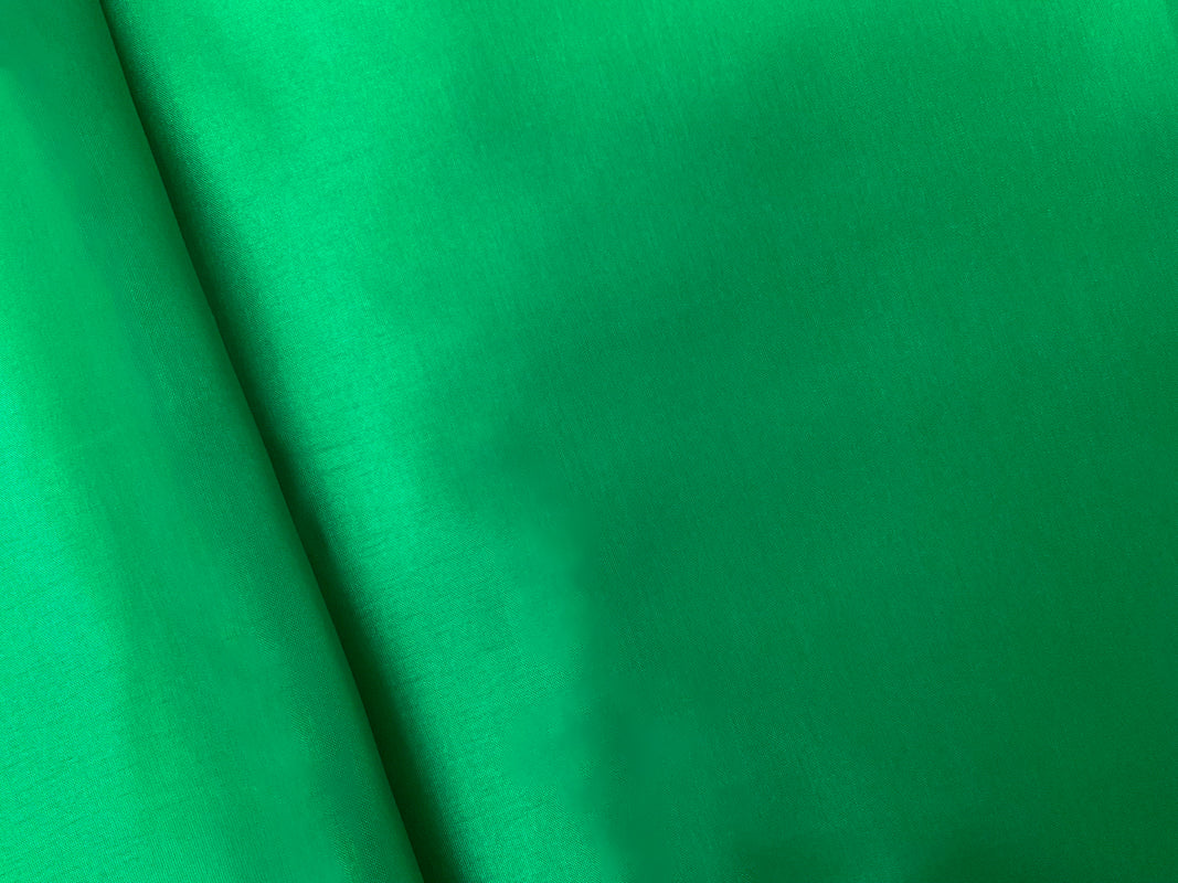 Green Poly China Silk Solid Lining Woven Fabric - Image 2