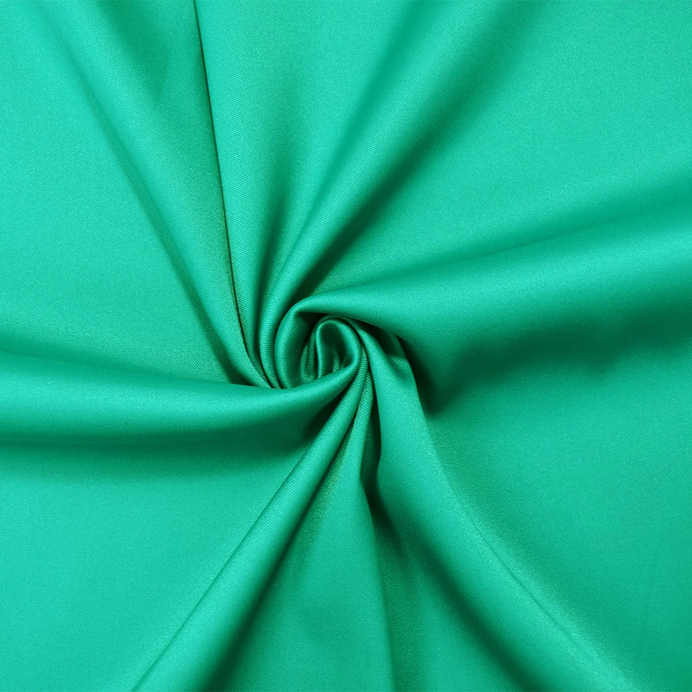 Green Poly Stretch Spandex Lamour Solid Satin Woven Fabric
