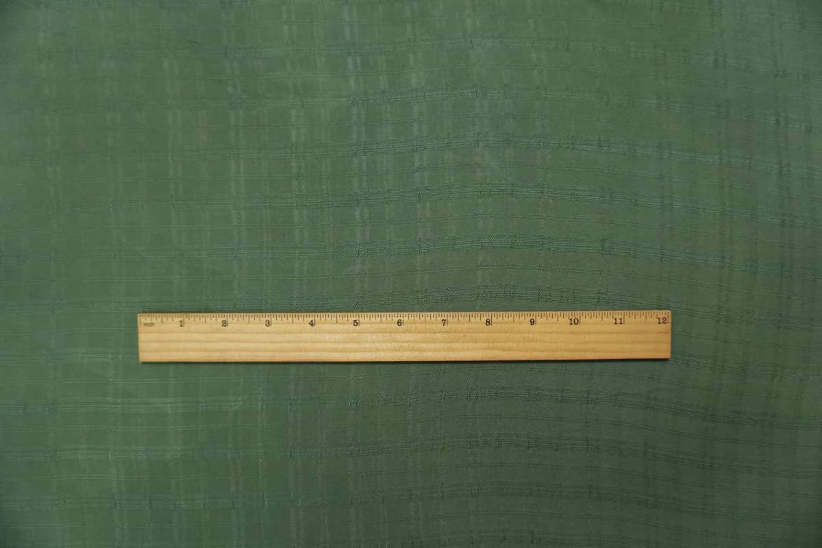 Green Rayon Plaid-Check Challis Woven Fabric - Image 5