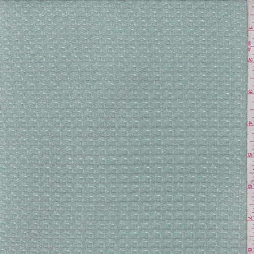 Green/White Ombre Bubble Thermal Knit Fabric