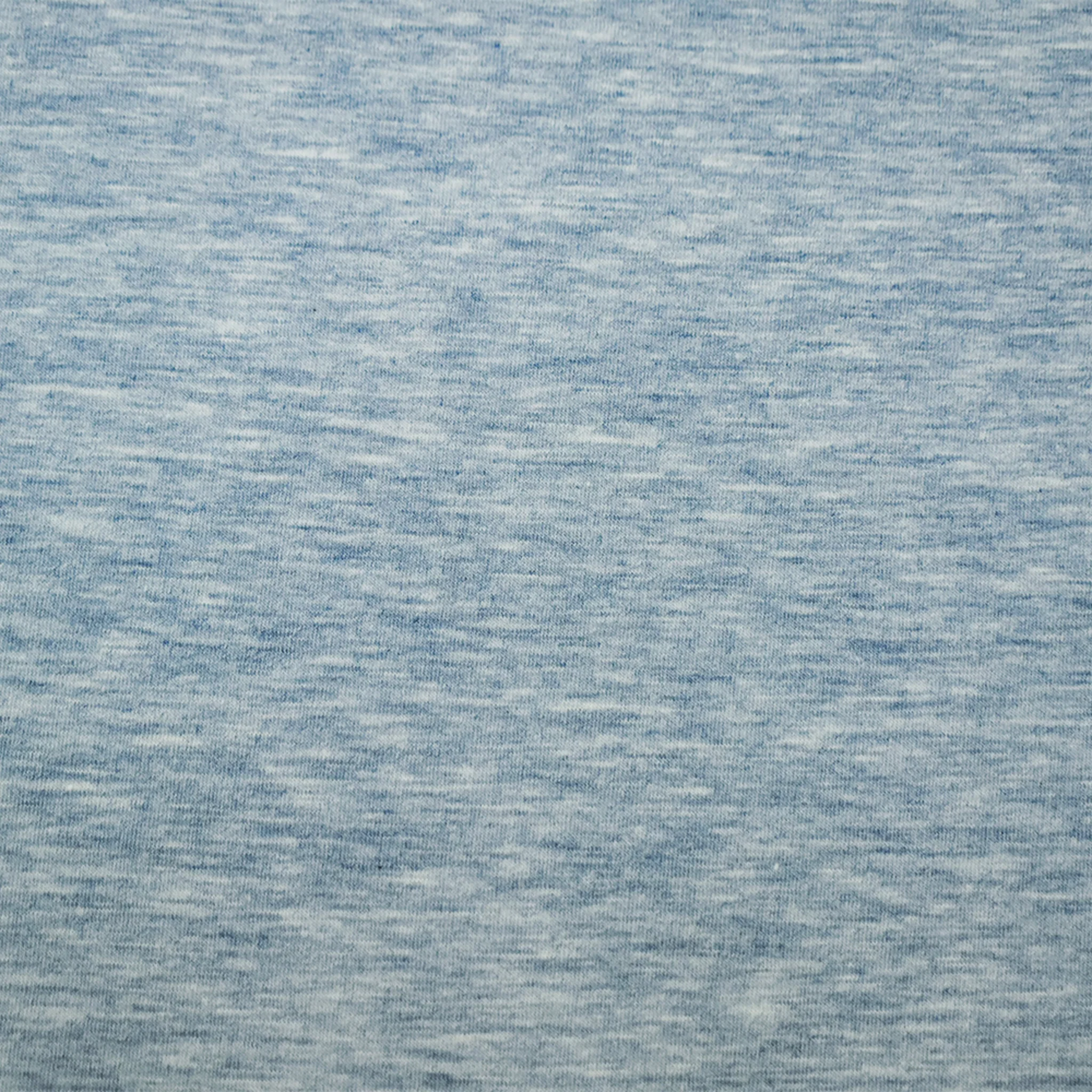 Heather Blue-White Cotton Stretch Spandex Jersey Knit Fabric