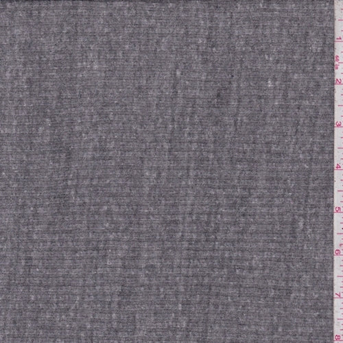 Heather Dove Grey Rib Knit Fabric