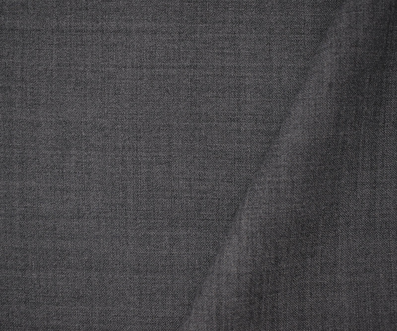 Heather Gray Poly Wool Woven Shirting Fabric - Image 2