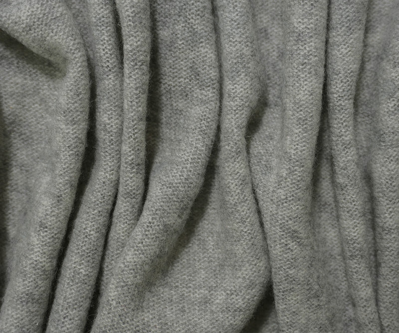 Heather Gray Wool-Poly Sweater Knit Fabric - Image 3