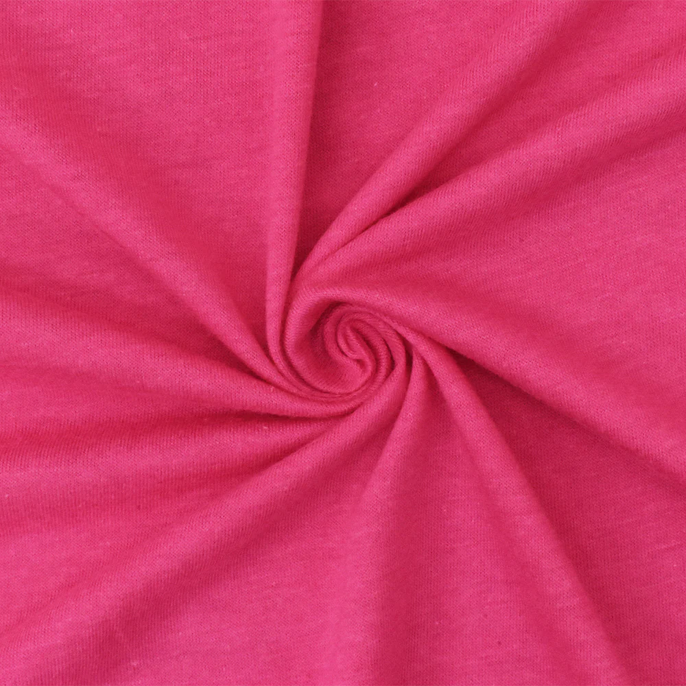 Heather Pink Organic Cotton Spandex Stretch Jersey Knit Fabric - Image 3