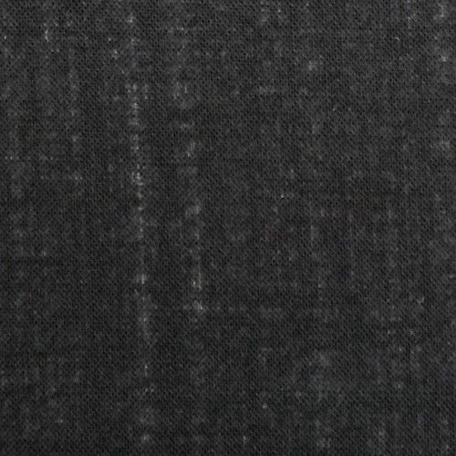 Ink Black Tropical Wool Blend Cross-Hatch Shirting Fabric - Image 2