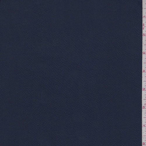 Ink Blue Mini Grid Silk Chiffon Fabric
