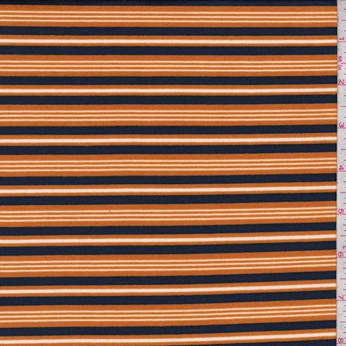 ITY Harvest/Navy/White Stripe Jersey Knit Fabric