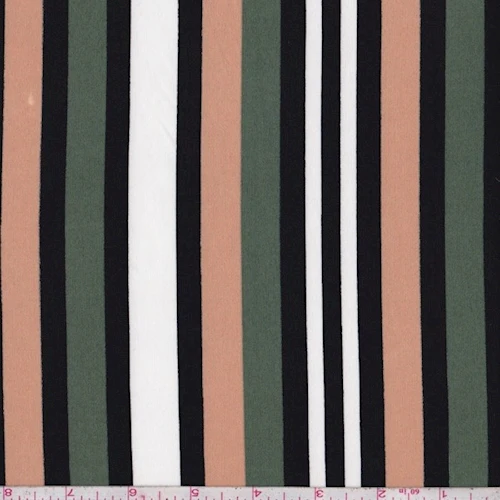 ITY Jade/Beige/Black Stripe Jersey Knit Fabric