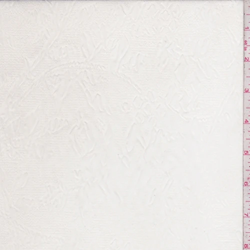 Ivory Baroque Embossed Chiffon Fabric