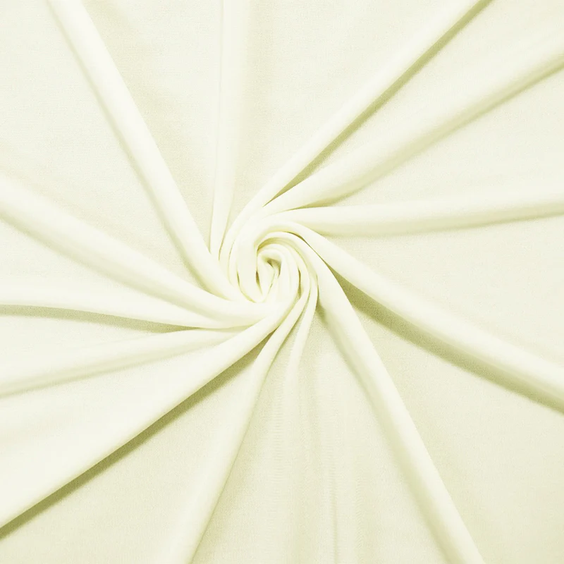 Ivory Poly Stretch Spandex Solid ITY Knit Fabric