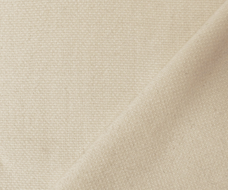 Light Beige Wool Poly Texture Dobby Woven Jacketing Fabric - Image 2