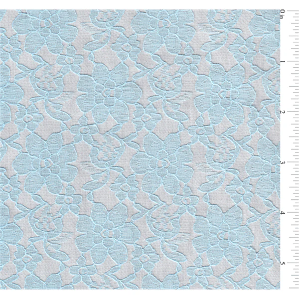 Light Blue Lace Fabric - Reorderable