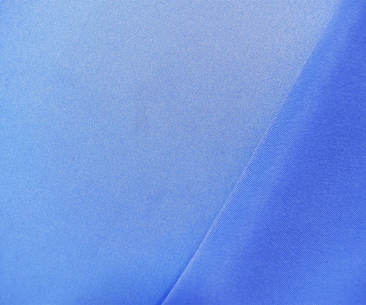 Light Blue Poly Stretch Spandex Lamour Solid Satin Woven Fabric - Image 2