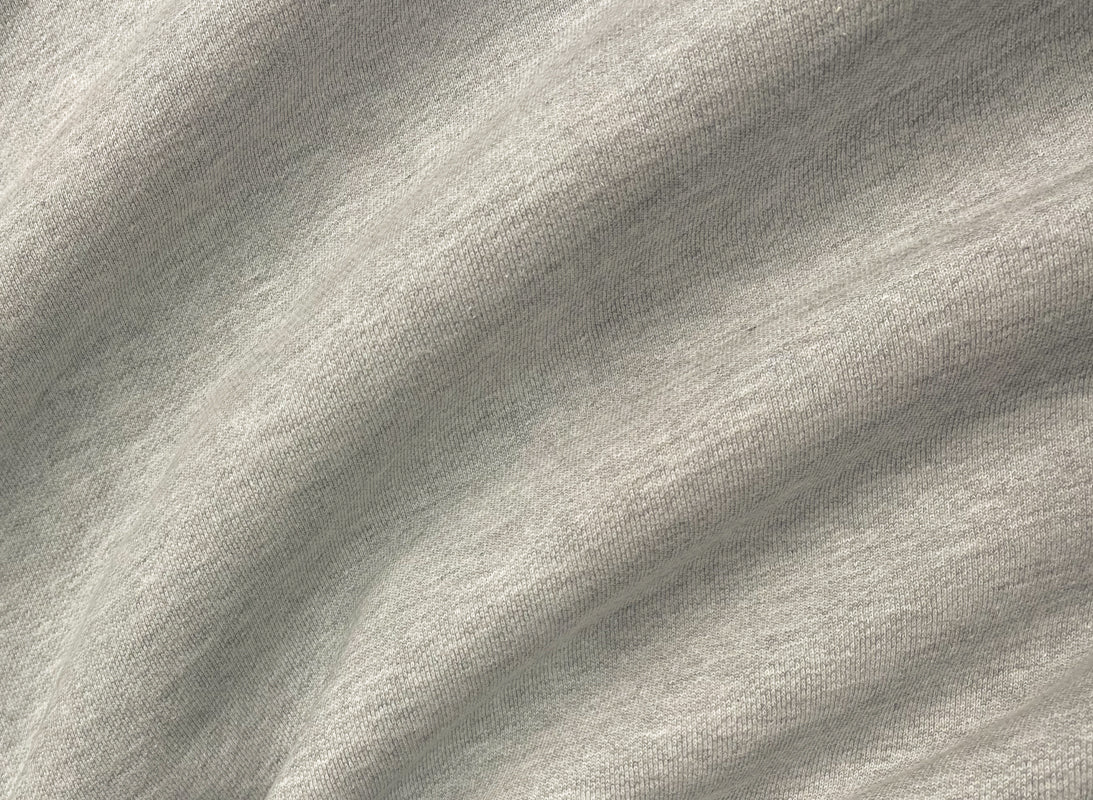 Light Gray 15 oz. Cotton Heavy Sweatshirt Fleece Knit Fabric - Image 2