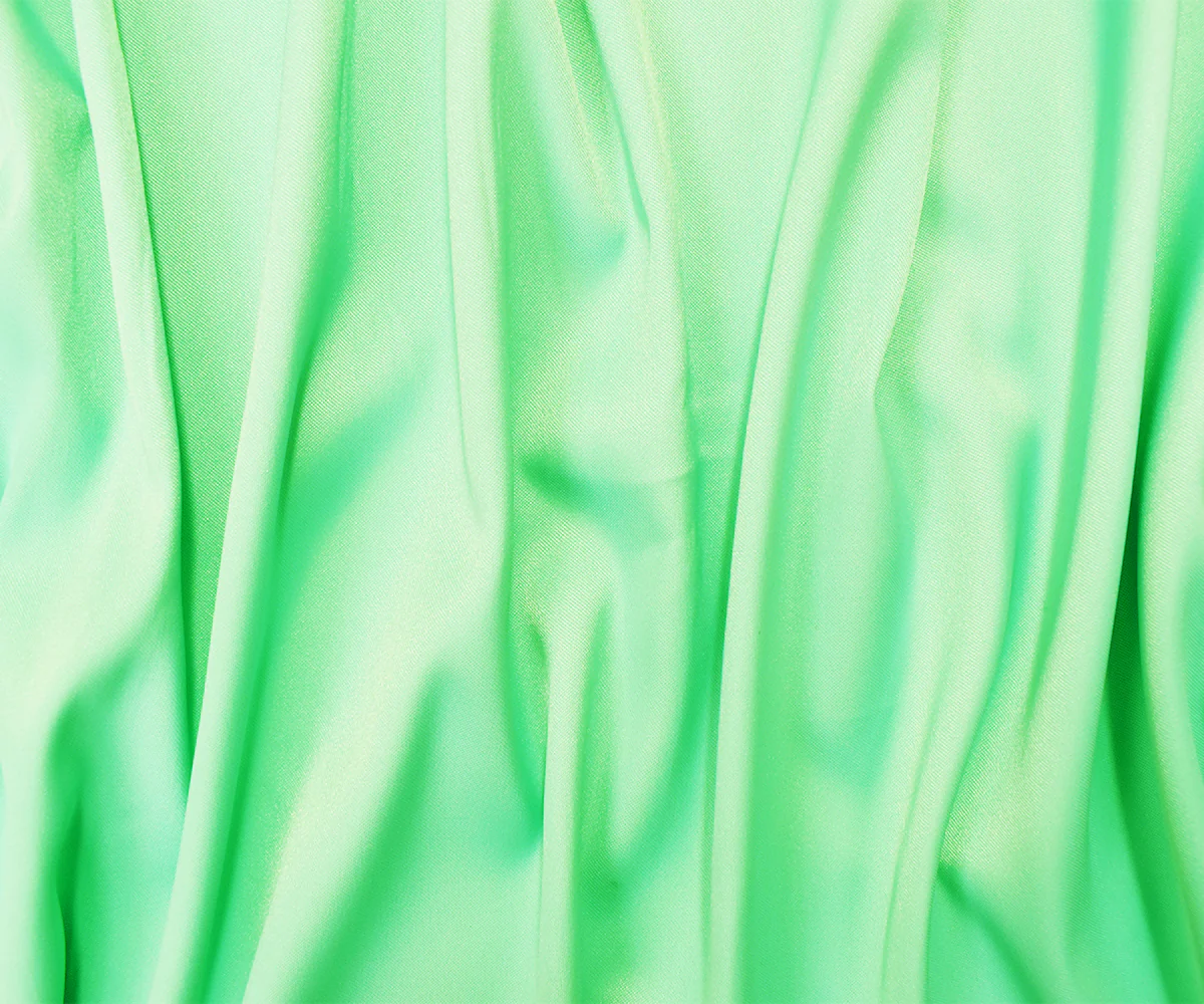 Light Green Poly Stretch Spandex Lamour Solid Satin Woven Fabric - Image 3