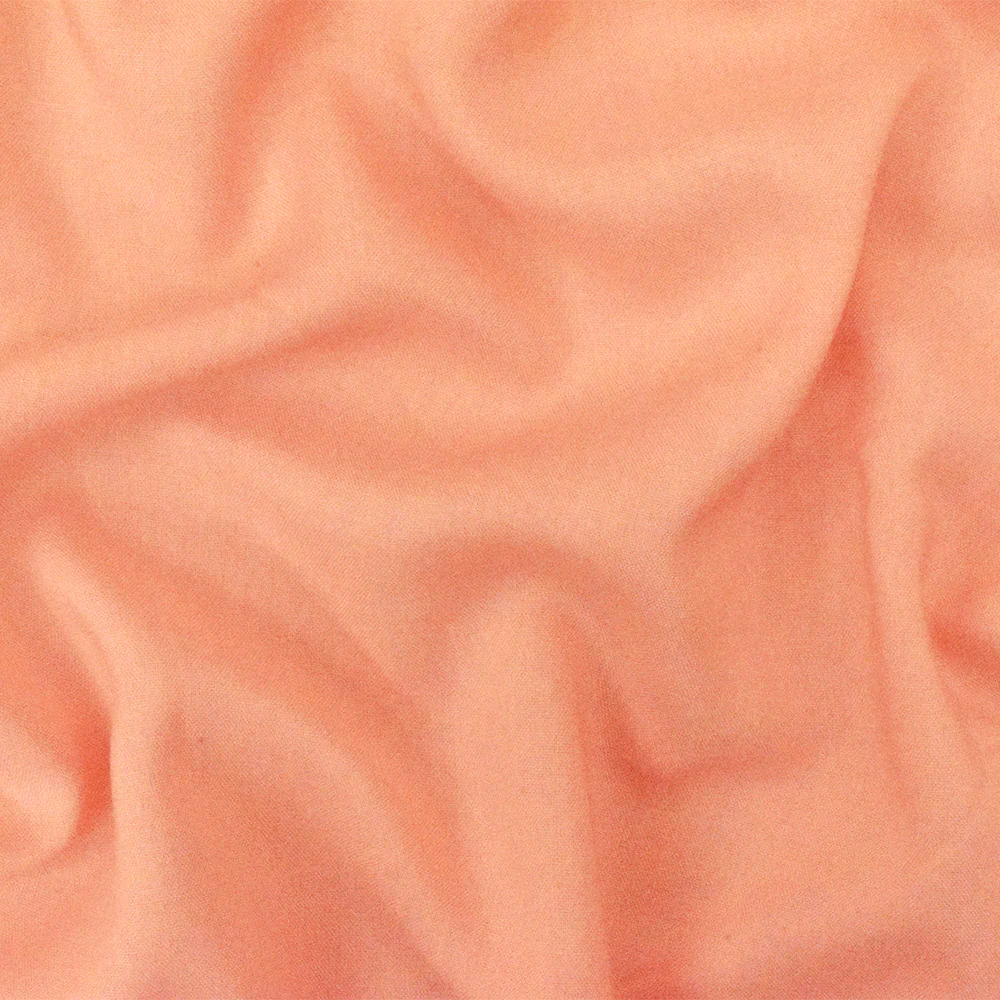 Light Orange Solid Rayon Challis Woven Fabric - Image 2