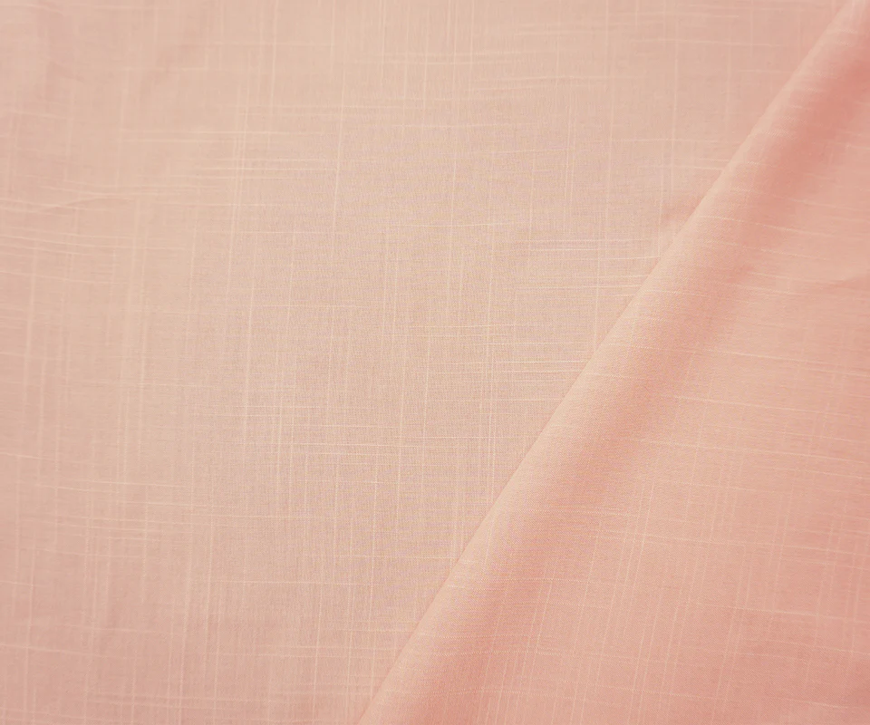 Light Peach Rayon Solid Cross Hatch Challis Woven Fabric - Image 2