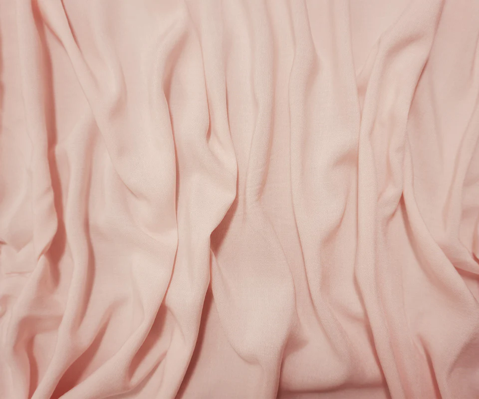 Light Pink Rayon Solid Challis Woven Fabric - Image 3