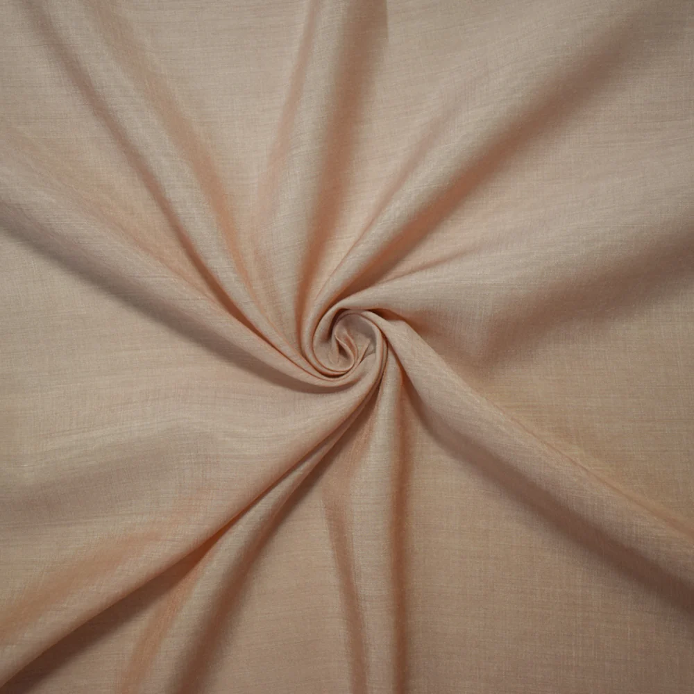 Light Tan Beige Rayon-Poly Blend Semi-Sheer Woven Fabric