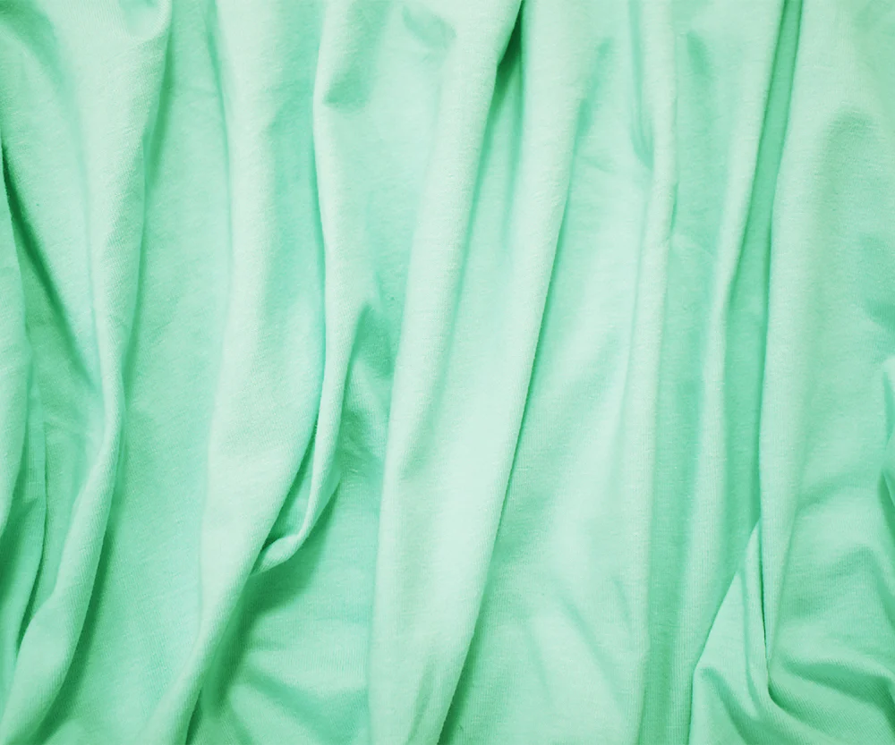 Light Teal Cotton Solid Stretch Spandex Jersey Knit Fabric - Image 2