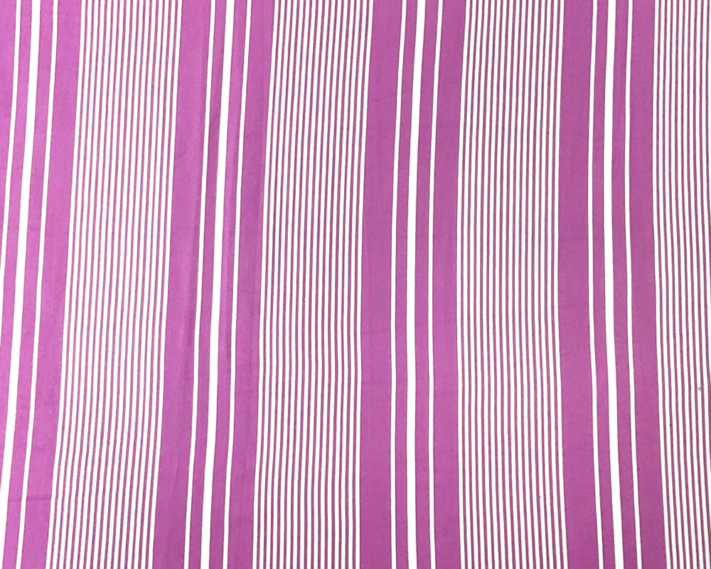 Lilac Purple Poly Stretch Vertical Stripe Print DB Jersey Knit Fabric - Image 3