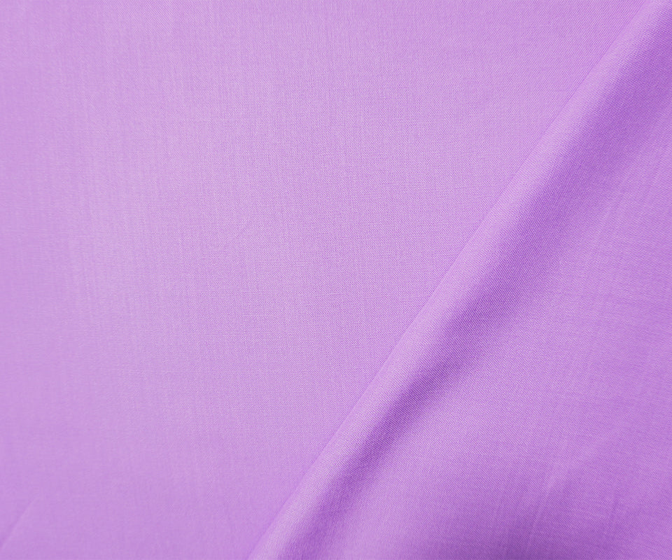 Lilac Purple Rayon Solid Challis Woven Fabric - Image 2