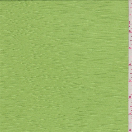Lime Green Rayon Slubbed Jersey Knit Fabric