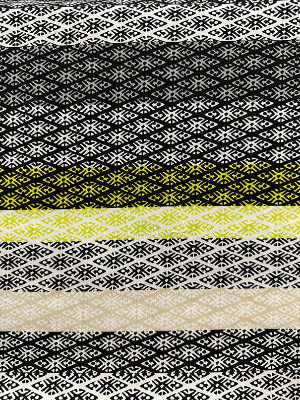 Lime Multi Geometric Print ITY Jersey Knit Fabric - Image 2