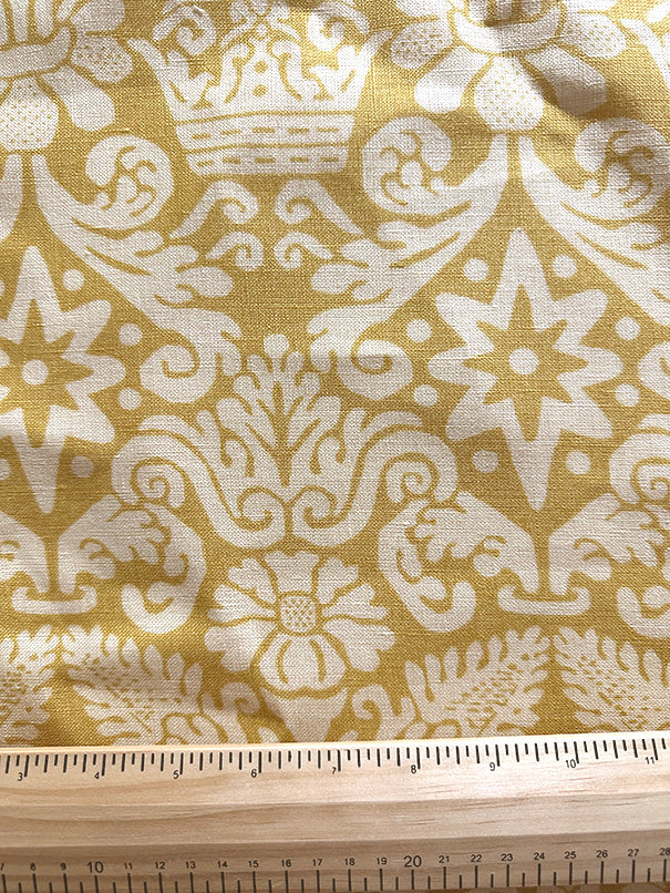 Lisino Gold Linen Drapery Fabric - Image 2