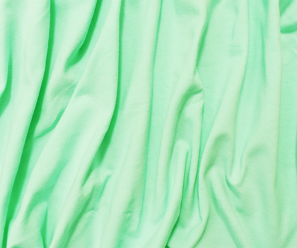 Mint Green Cotton Solid Stretch Spandex Jersey Knit Fabric - Image 3