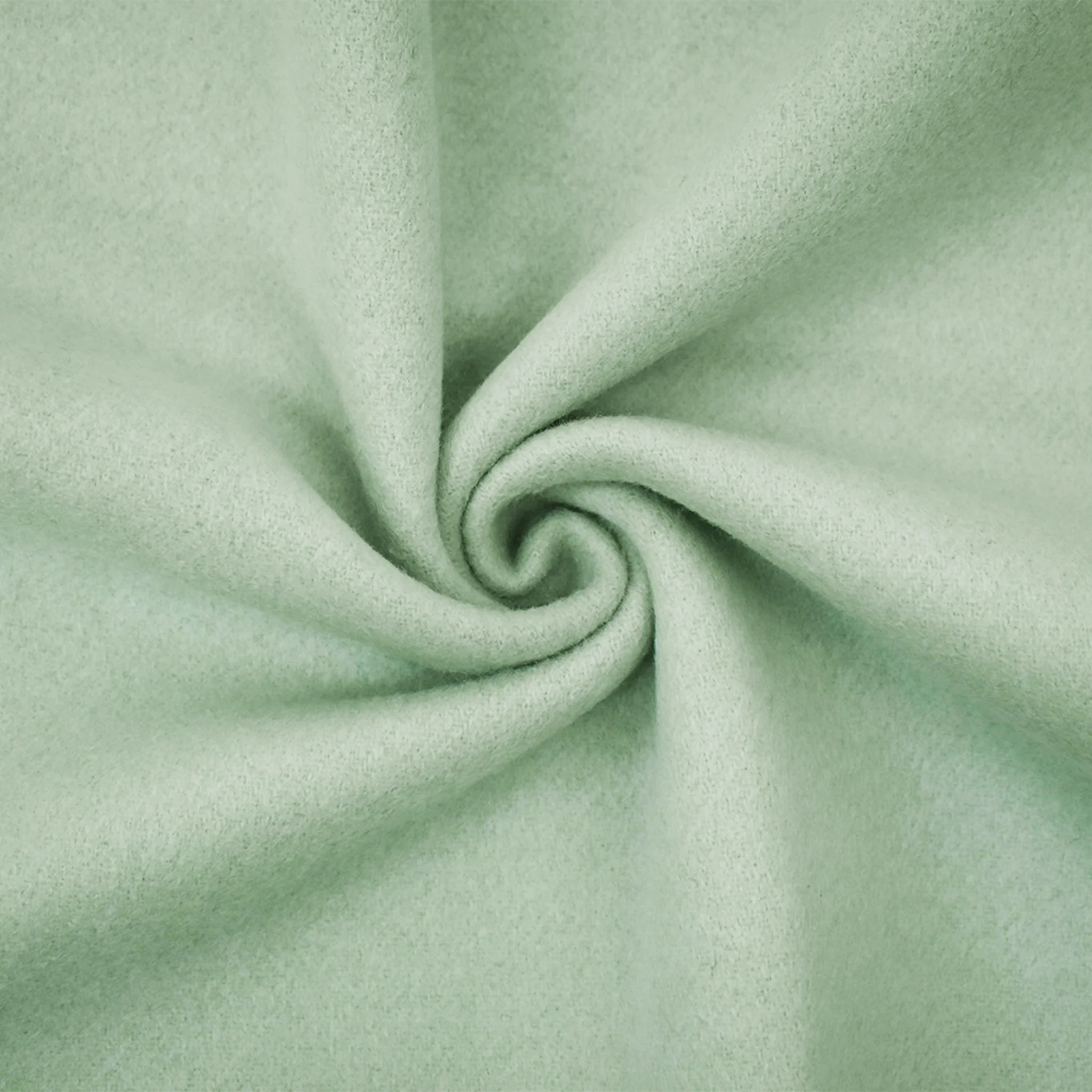 Mint Green Melton Wool Poly Solid Double Woven Jacketing Fabric