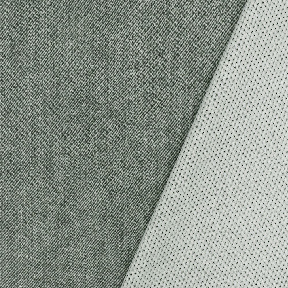 Mountain Gray-White Texture Printed Stretch Athletic Mesh Knit Fabric - Image 3