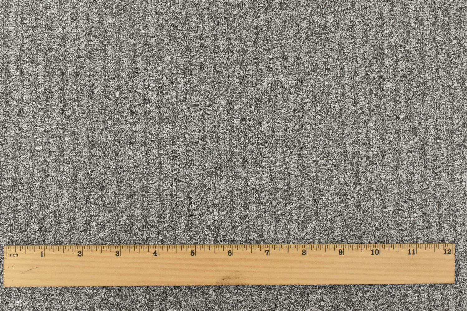 Nature Black-White Texture Stretch Rib Waffle Knit Fabric - Image 4