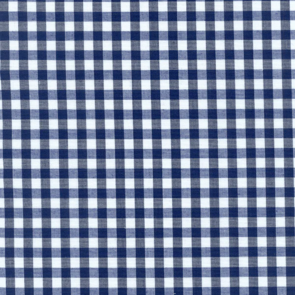 Navy 1/4 Inch Gingham Fabric - Reorderable