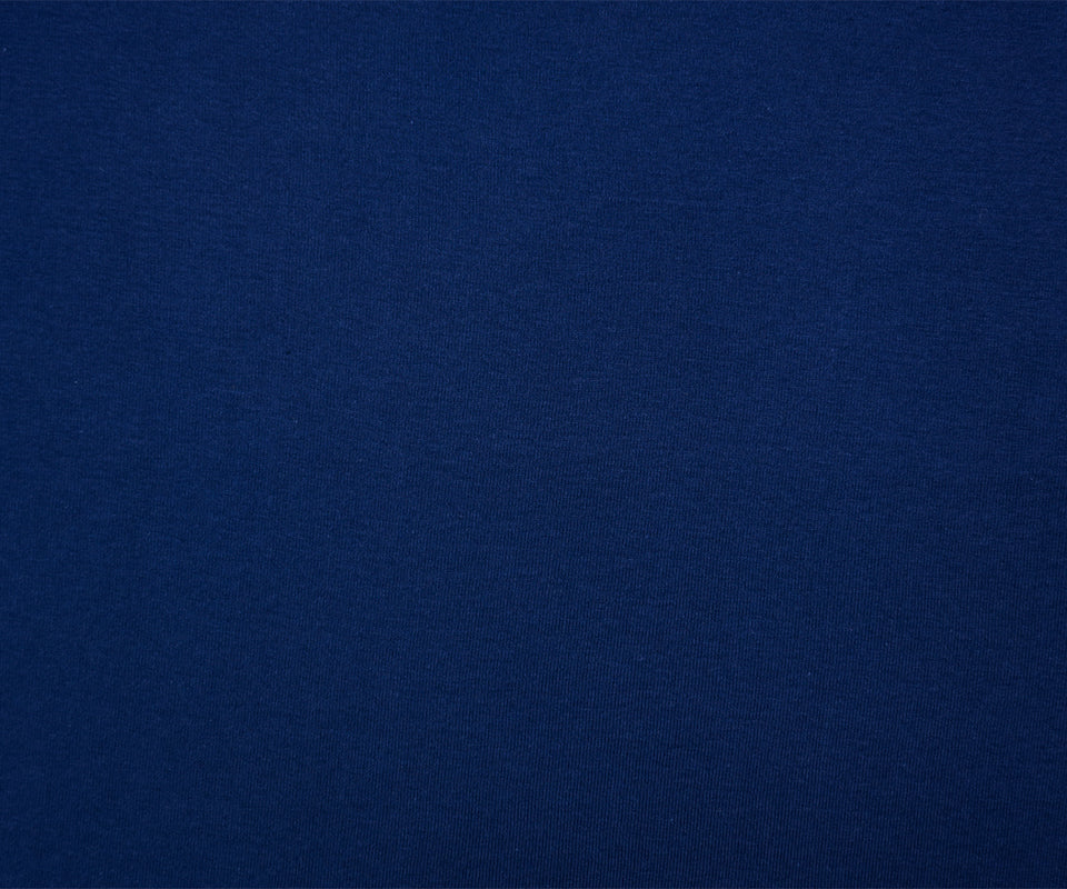 Navy Blue Organic Cotton Solid 1X1 Rib Knit Fabric - Image 3