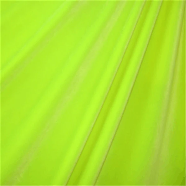 Neon Yellow Stretch Velvet Bolt Fabric
