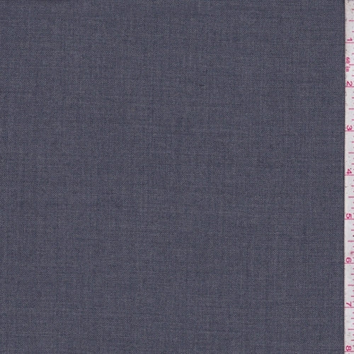 Nickel Gray Wool Blend Twill Suiting Fabric