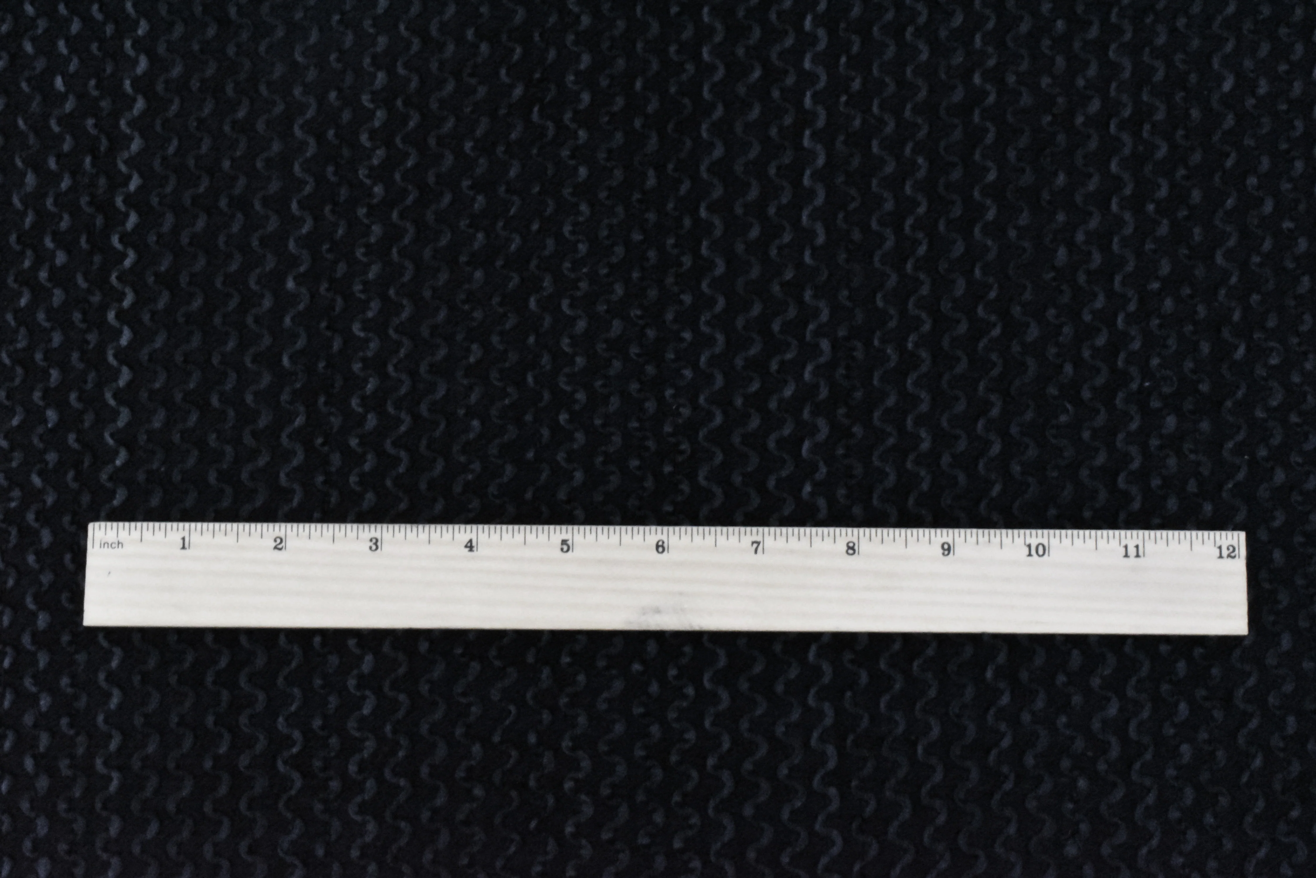 Obsidian Black 3D Wave Acrylic Poly Woven Jacketing Fabric - Image 5