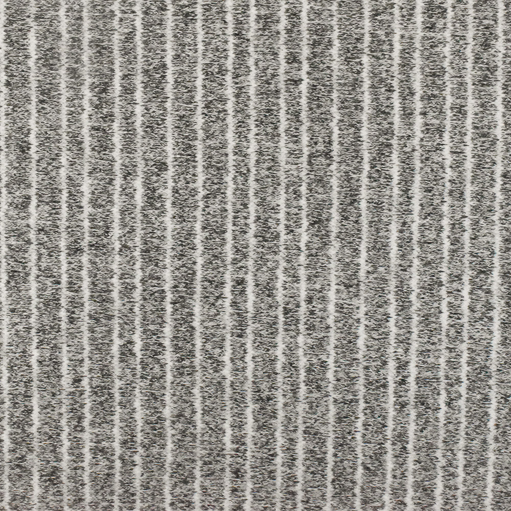 Off Black-White Striped Texture Stretch Jersey Knit Fabric