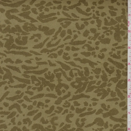 Olive Green Animal Print Ultrasuede Fabric