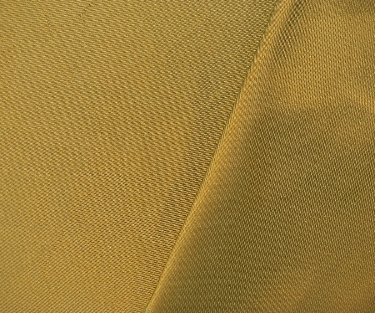 Olive Green-Yellow Silk Iridescent Shantung Woven Fabric - Image 2