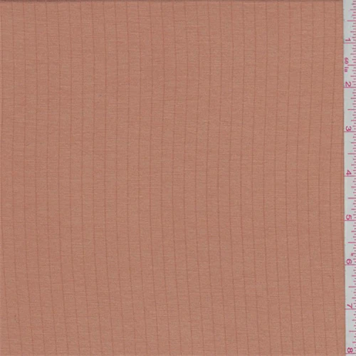 Orange Clay Pinstripe Jersey Knit Fabric